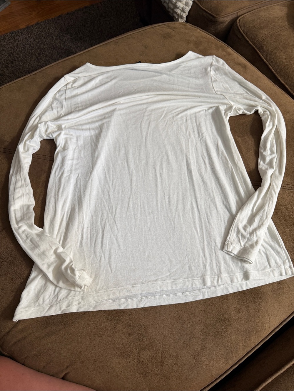Banana Republic White Long-Sleeve Scoop Neck Top - Picture 3 of 3